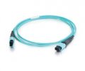 Hyperline Патч-корд волоконно-оптический MPO (мама) - MPO (мама), тип B, 12 волокон, 50/125 (OM3), 40/100G, LSZH, 1 м, FHD-MC3-503-MPOF12/PS-MPOF12/PS-B-1M-LSZH-AQ