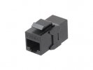 Hyperline Проходной адаптер (coupler), RJ-45(8P8C) формата Keystone Jack, категория 6a, 4 пары, CA2-KJ-C6A-BK