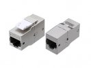Hyperline Проходной адаптер (coupler), RJ-45(8P8C) формата Keystone Jack, категория 6a, 4 пары, экранированный, CA2-KJ-C6A-SH-BK