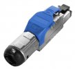 Hyperline Разъем полевой оконцовки RJ-45 (8P8C) под витую пару, для одножильного кабеля, toolless, категория 6A, экранированный, PLUE-8P8C-S-C6A-SH-BL