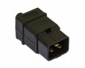 Hyperline Разъем IEC 60320 C20 220В 16A на кабель, контакты на винтах (плоские выступающие штыревые контакты в пластиковом обрамлении), прямой, CON-IEC320C20