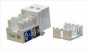 Hyperline Вставка Keystone Jack RJ-45(8P8C), категория 5e, экранированная, KJ9-8P8C-C5e-90-SH-F-WH