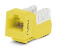 Hyperline Вставка Keystone Jack RJ-45(8P8C), категория 6, 110 IDC, заделка с помощью NE-TOOL, KJNE-8P8C-C6-90-YL