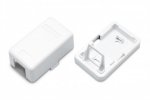 Hyperline Корпус настенной розетки для установки 1-ой вставки типа Keystone Jack, SBB3-1-WH