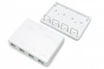 Hyperline Корпус настенной розетки для установки 4-х вставок типа Keystone Jack, SBB3-4-WH