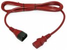 Hyperline Кабель питания монитор-компьютер IEC 320 C13 - IEC 320 C14 (3x1.0), 10A, прямая вилка, 3 м, PWC-IEC13-IEC14-3.0-RD