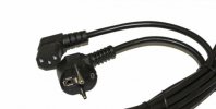 Hyperline Кабель питания компьютера (Schuko+C13 (угловая)) (3x1.0), 10A, угловая вилка, 5м, PWC-IEC13A-SHM-5.0-BK