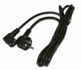 Hyperline Кабель питания компьютера (Schuko+C13 (угловая)) (3x0.75), 10A, угловая вилка, 1м, PWC-IEC13A-SHM-1.0-BK