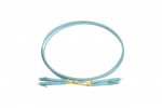 Hyperline 248058 FC-D2-503-LC/PR-LC/PR-H-1.5M-LSZH-AQ Патч-корд волоконно-оптический (шнур) MM 50/125(OM3)