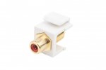 Hyperline 247384 KJ1-RCA/RD-FHG-WH Вставка формата Keystone Jack, F-type / RCA