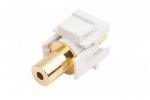 Hyperline 247761 KJ1-TRS-D3.5G-WH Вставка формата Keystone Jack с проходным адаптером TRS 3.5 мм