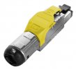 Hyperline 403351 PLUE-8P8C-S-C6A-SH-YL Разъем полевой оконцовки RJ-45 (8P8C) под витую пару