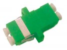 Hyperline 242814 FA-P11Z-DLC/DLC-N/WH-GN Оптический проходной адаптер LC/APC-LC/APC, SM, duplex
