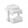 Hyperline 32485 KJ1-SC/DLC-WH Вставка формата Keystone Jack, для проходного адаптера SC или dLC