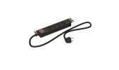 Hyperline 494516 SHE10-4IEC-S-2EU Блок розеток для 10" шкафов, горизонтальный, 4 розетки IEC320 C13