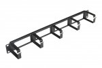 Hyperline 15447 CM-1U-ML Кабельный организатор с металлическими кольцами, 19", 1U