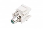 Hyperline 247035 KJ1-RCA/GN-D-WH Вставка формата Keystone Jack с проходным адаптером RCA
