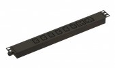 Hyperline 483151 SHE19-6IEC-2BIEC-CB Блок розеток для 19" шкафов, горизонтальный, 6 розеток IEC320 C13