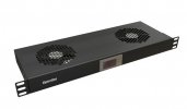 Hyperline 506149 TRFA-WB-MICR-2F-RAL9004 Модуль вентиляторный 19", 1U, глубиной 170 мм