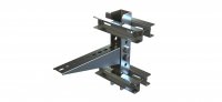 Hyperline 530955 RMF-MKP-40-30-200-2,0-SZ Монтажный комплект для фиксации профиля к опорам ограждения 40x30x200 толщ. 2,0 мм.