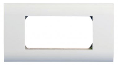 Фотография товара 'Hyperline 243644 FP-2M45-1-WH Лицевая панель 80х148 мм для 4-х модулей 45х22.5 мм'