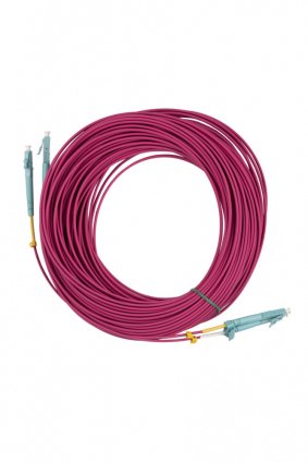 Фотография товара 'Hyperline 249547 FC-D2-504-LC/PR-LC/PR-H-25M-LSZH-MG Патч-корд волоконно-оптический (шнур) MM 50/125(OM4)'