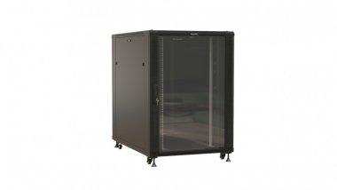 Фотография товара 'Hyperline 537241 TTBR-2788-AS-RAL9004 Шкаф напольный 19-дюймовый, 27U, 1388x800х800 мм'