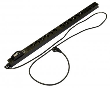 Фотография товара 'Hyperline 396985 SHE-12SH-4IEC-BF-2.5EU Блок розеток, 12 розеток Schuko, 4 розетки IEC320 C13'