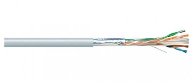 Фотография товара 'Hyperline 488030 FUTP4-C6-S23-IN-LSZH-GY-305 (305 м) Кабель витая пара, экранированный F/UTP'