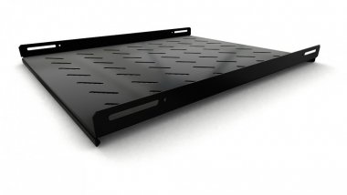 Фотография товара 'Hyperline 397122 TSH3L-650-RAL9004 Полка стационарная, глубина 650 мм, с боковым креплением'