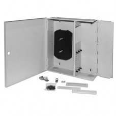 Фотография товара 'Hyperline Бокс оптический универсальный настенный, от 8 до 48 портов FO-WBX-6xSLT-W140H42-48UN-GY'