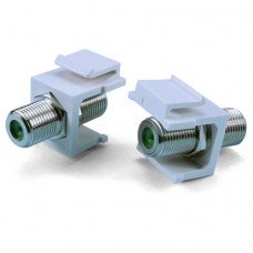 Фотография товара 'Hyperline Вставка формата Keystone Jack с проходным адаптером F-типа 3ГГц KJ1-FCON-3G-N-WH'