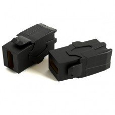 Фотография товара 'Hyperline Вставка формата Keystone Jack с проходным адаптером HDMI (Type A) KJ1-HDMI-AV18-BK'