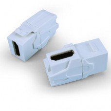 Фотография товара 'Hyperline Вставка формата Keystone Jack с проходным адаптером HDMI (Type A) KJ1-HDMI-AV18-WH'