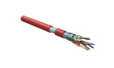 Фотография товара 'Hyperline Кабель витая пара F/UTP, категория 5e, 4 пары (24 AWG), одножильный(solid), FUTP4-C5E-S24-IN-LSZH-RD-305'