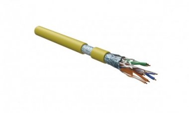 Фотография товара 'Hyperline Кабель витая пара F/UTP, категория 5e, 4 пары (24 AWG), одножильный(solid), FUTP4-C5E-S24-IN-LSZH-YL-305'