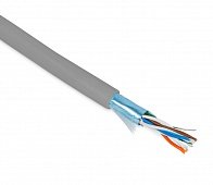 Фотография товара 'Hyperline Кабель витая пара, экранированная F/UTP, категории 5e, 4 пары (26 AWG), многожильный (patch), FUTP4-C5E-P26-IN-PVC-GY-305'