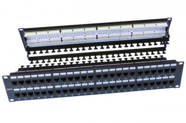 Фотография товара 'Hyperline Патч-панель 19 2U, 48 портов RJ-45, категория 6 PP3-19-48-8P8C-C6-110D'