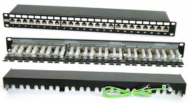 Фотография товара 'Hyperline Патч-панель 19 1U, 24 порта RJ-45 PP2-19-24-8P8C-C6A-110D'