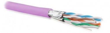 Фотография товара 'Hyperline Кабель витая пара U/FTP, кат. 6a (10GBE), 4 пары (23AWG), одножильный (solid), UFTP4-C6A-S23-IN-LSZH-PK-500'