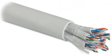 Фотография товара 'Hyperline Кабель витая пара, неэкранированная U/UTP, категория 5 UUTP24W-C5-S24-IN-LSZH-GY'