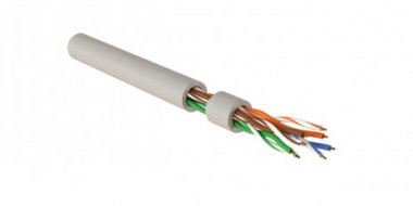 Фотография товара 'Hyperline Кабель для сетей Industrial Ethernet, категория 5e, 4x2x24 AWG, однопроволочные жилы (solid), U/UTP, PVC, IUUTP4-C5E-S24/1-FRPVC-GY'