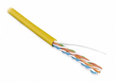 Фотография товара 'Hyperline Кабель витая пара, неэкранированная U/UTP, категория 5e UUTP4-C5E-S24-IN-LSZH-YL-305'
