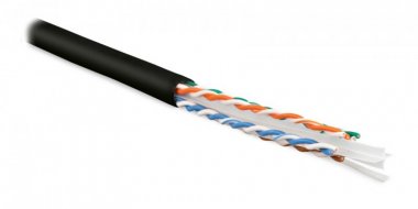 Фотография товара 'Hyperline Кабель витая пара U/UTP, категория 6 UUTP4-C6-S23-IN-LSZH-BK-305'