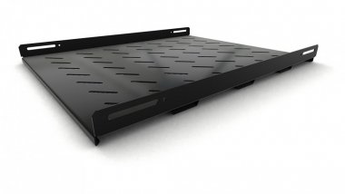 Фотография товара 'Hyperline 397132 TSH3H-650-RAL9004 Полка стационарная усиленная, глубина 650 мм'