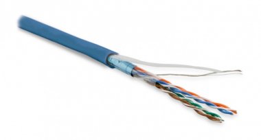 Фотография товара 'Hyperline Кабель витая пара, экранированная F/UTP, категория 5e FUTP4-C5E-P26-IN-LSZH-BL-100'