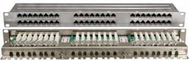 Фотография товара 'Hyperline Патч-панель высокой плотности 19", 1U, 48 портов RJ-45, полный экран, категория 6, Dual IDC, PPHD-19-48-8P8C-C6-SH-110D'
