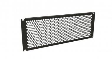 Фотография товара 'Hyperline 483500 BPD-4-RAL9005 Фальш-панель перфорированная на 4U, цвет черный (RAL 9005)'