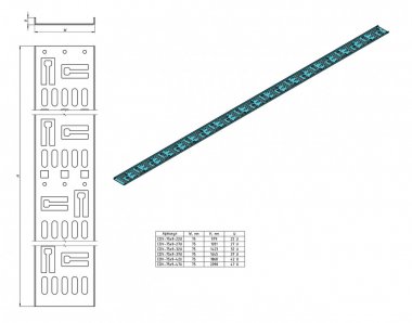 Фотография товара 'Hyperline 485836 CDV-M-75x9-42U-RAL9005 Перфорированный вертикальный кабельный организатор-лоток 75х9 мм'