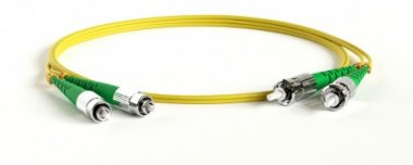 Фотография товара 'Hyperline Патч-корд волоконно-оптический (шнур) SM 9/125 (OS2), FC/APC-ST/APC, 2.0 мм, duplex, LSZH, FC-D2-9-FC/AR-ST/AR-H-3M-LSZH-YL'